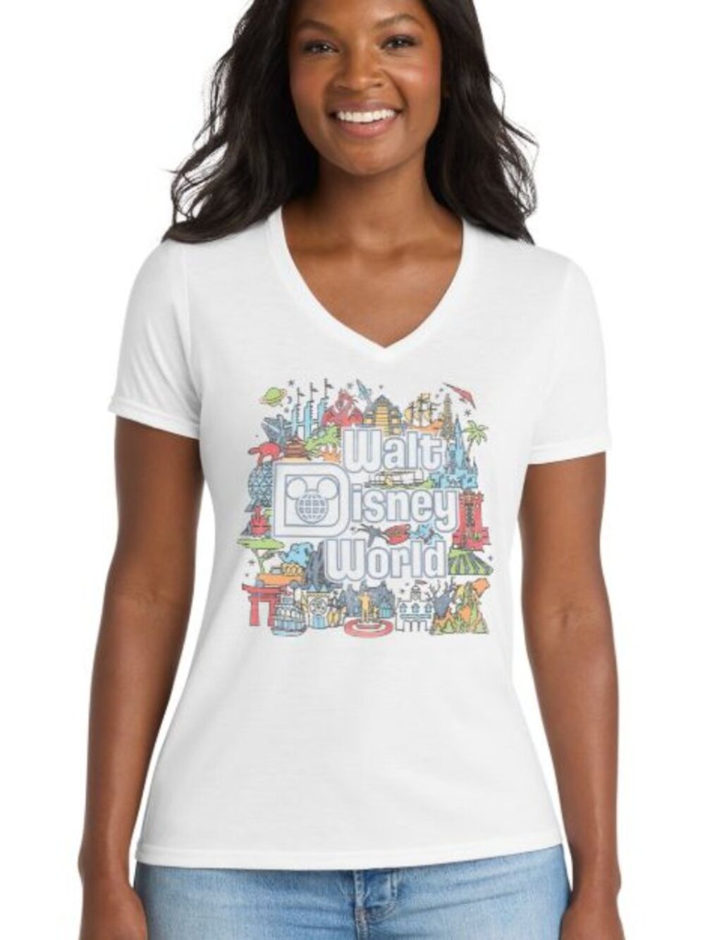 California Vacation Women's V Neck Short Sleeve T-shirt
